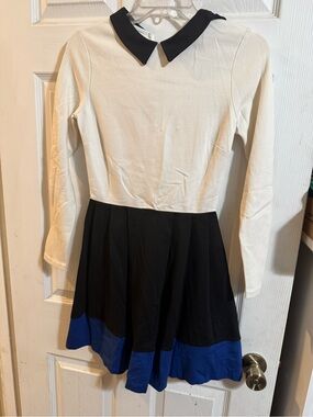 love...ady Cream Dress with Black Trim